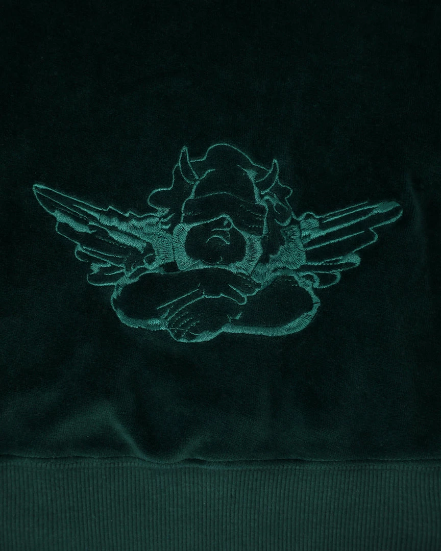 Peace Of Reign Green Velour Cropped Hoodie 13 Peace Of Reign Green Velour Cropped Hoodie