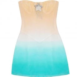 Peace Of Reign PRE-ORDER: Prism Velour Corset Dress NEW ARRIVALS