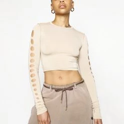 Ariel X Boys Lie See Through You Camel Long Sleeve