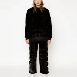 Peace Of Reign Black BF Velour Hoodie HOODIES