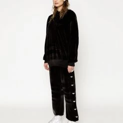 Peace Of Reign Black BF Velour Hoodie HOODIES