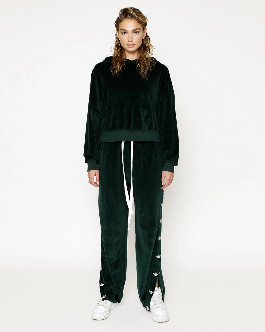 Peace Of Reign Green Velour Cropped Hoodie 7 Peace Of Reign Green Velour Cropped Hoodie