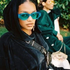 Peace Of Reign Black Velour Cropped Hoodie