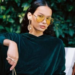 Peace Of Reign Green Velour Cropped Hoodie